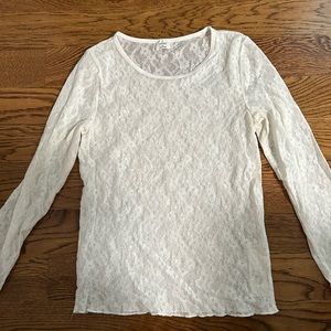 Sheer floral long sleeve